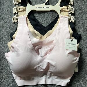 Anne Klein Seamless Lounge Bras in Light Pink, Nude & Black